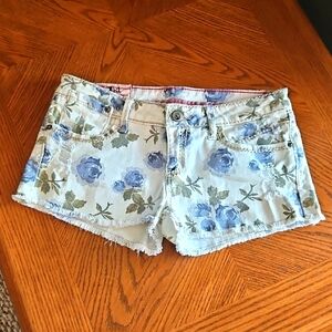 Floral Denim Women's Shorts